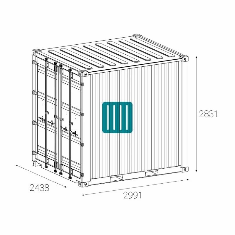Conteneur 10 Pieds High Cube