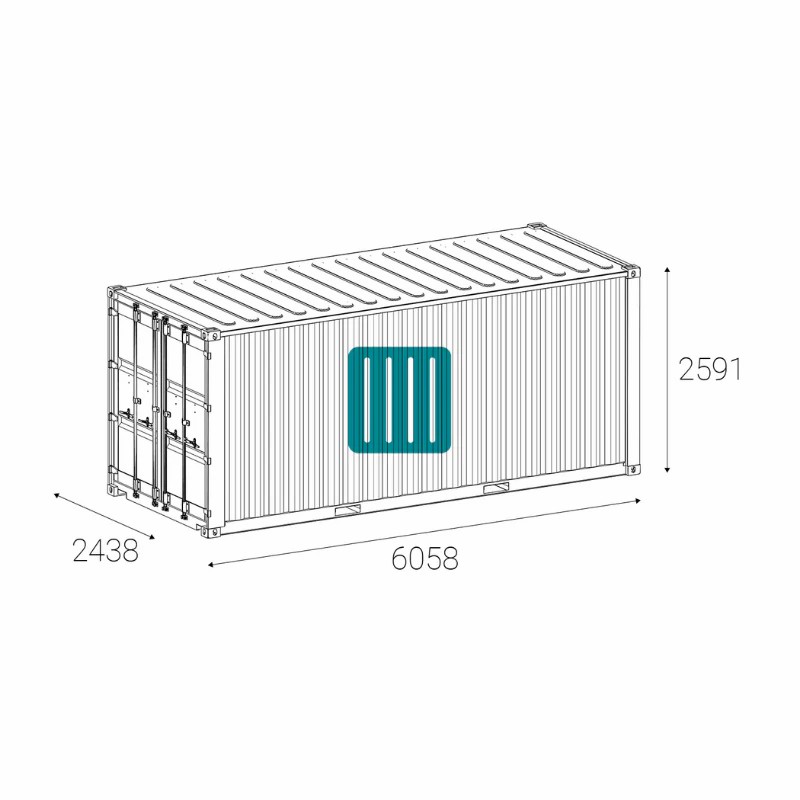 Conteneur 20 Pieds DRY Double Door