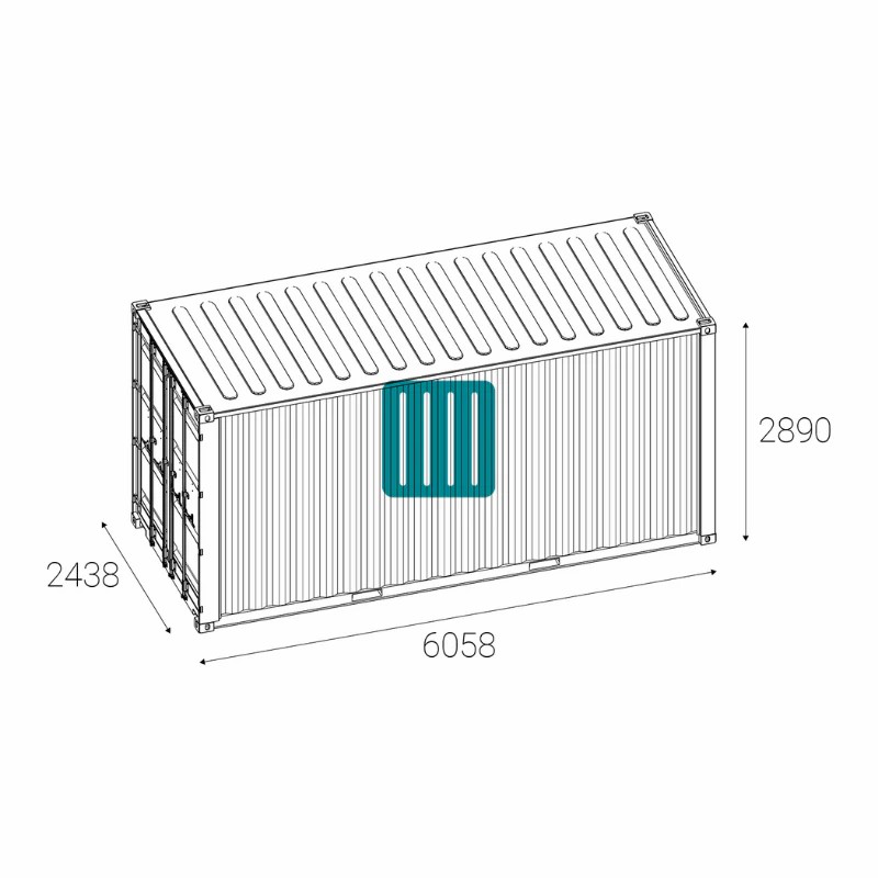 Conteneur 20 Pieds HC Double Door