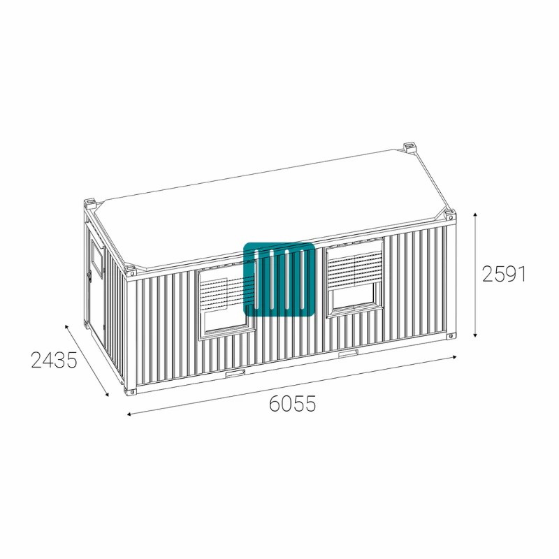 Module Bureau 20 Pieds