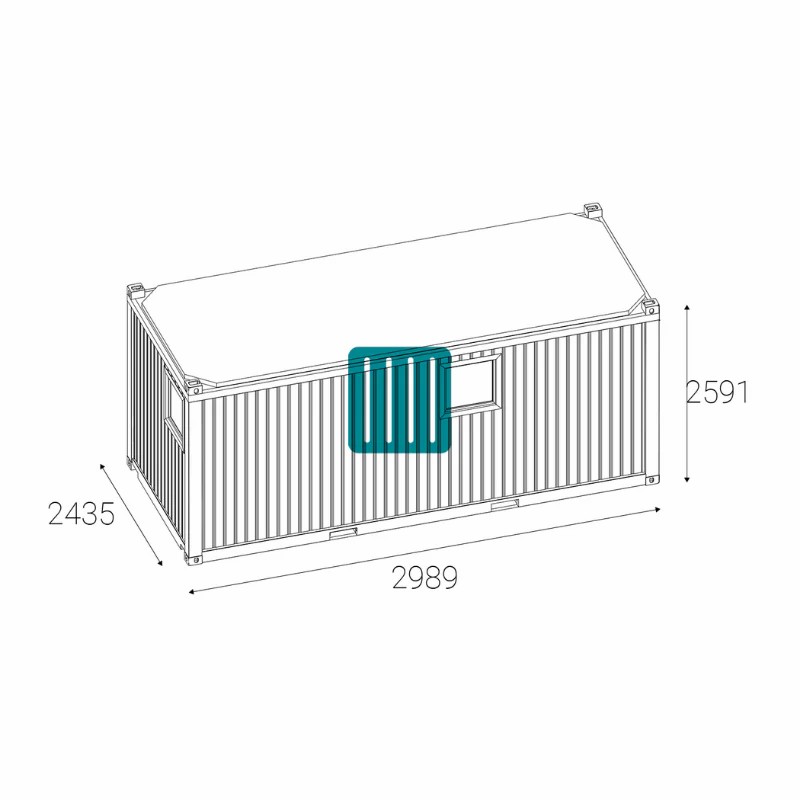 Module sanitaire 20 Pieds